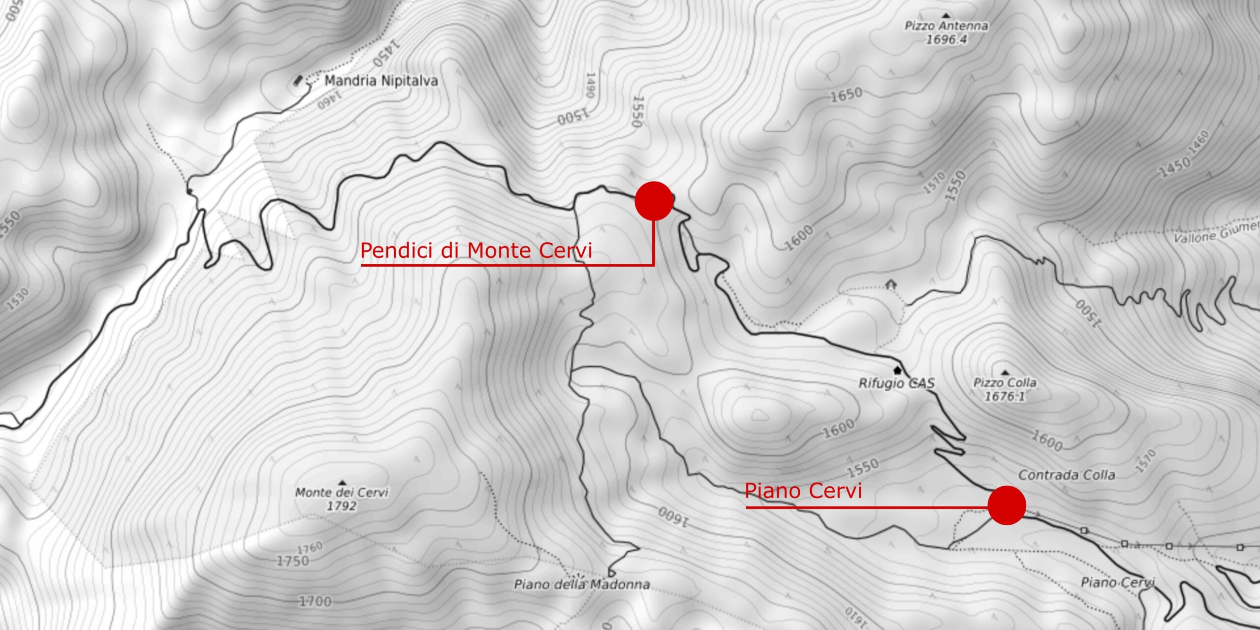 Pendici di Monte Cervi e Piano Cervi